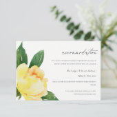 明るい黄色の水の色のフォーラルアコモデーション 招待状 (スタンド正面)