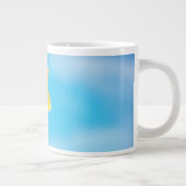 明るい黄色の水仙 ジャンボコーヒーマグカップ (右)