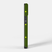 明るい黄色の水玉模様 iPhoneケース (右側面)