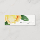 明るい黄色の水色フローラアドレス スキニー名刺 (正面)