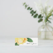 明るい黄色の水色フローラアドレス スキニー名刺 (スタンド正面)