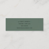 明るい黄色の水色フローラアドレス スキニー名刺 (裏面)