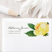明るい黄色の水色フローラアドレス ラベル (インサイチュ)