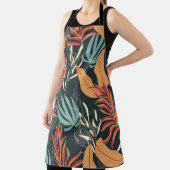 明るい黄色の継ぎ目のない熱帯パターン エプロン (インサイチュ)