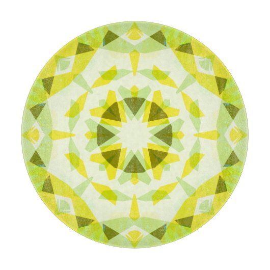 明るい黄色の緑の夏の星ドーパミンデコル カッティングボード (正面)