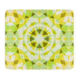 明るい黄色の緑の夏の星ドーパミンデコル カッティングボード