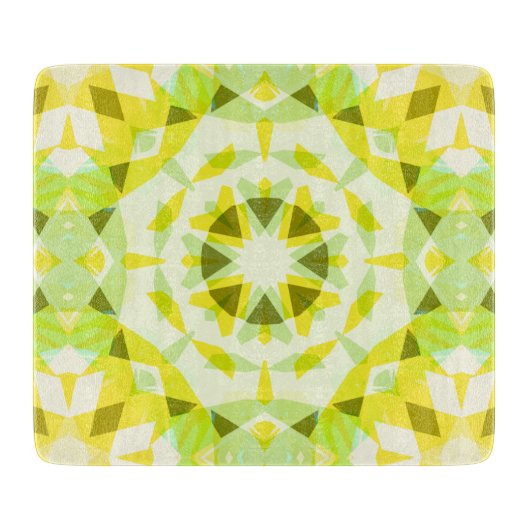 明るい黄色の緑の夏の星ドーパミンデコル カッティングボード (正面)