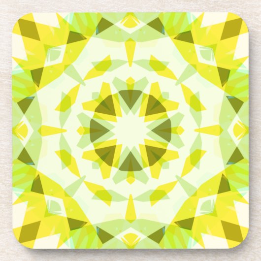 明るい黄色の緑の夏の星ドーパミンデコル コースター (正面)