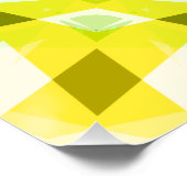 明るい黄色の緑の夏の星ドーパミンデコル ポスター (コーナー)