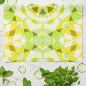 明るい黄色の緑の夏の星ドーパミンデコールアート キッチンタオル (折り畳み)