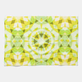 明るい黄色の緑の夏の星ドーパミンデコールアート キッチンタオル