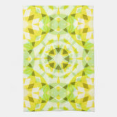 明るい黄色の緑の夏の星ドーパミンデコールアート キッチンタオル (縦)