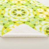 明るい黄色の緑の夏の星ドーパミンデコールアート シェルパブランケット (3/4)