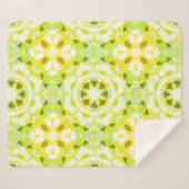 明るい黄色の緑の夏の星ドーパミンデコールアート シェルパブランケット (正面(横))