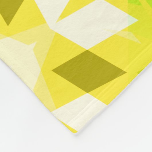 明るい黄色の緑の夏の星ドーパミンデコールアート フリースブランケット (角)