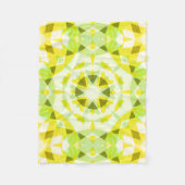 明るい黄色の緑の夏の星ドーパミンデコールアート フリースブランケット (正面)
