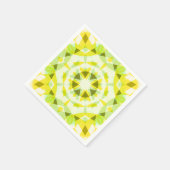 明るい黄色の緑の星のジェンダーが赤ちゃんのシャワーを明らかにする スタンダードカクテルナプキン (角)