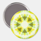 明るい黄色の緑の星ドーパミンデコールキッチアート マグネット (正面/裏面)