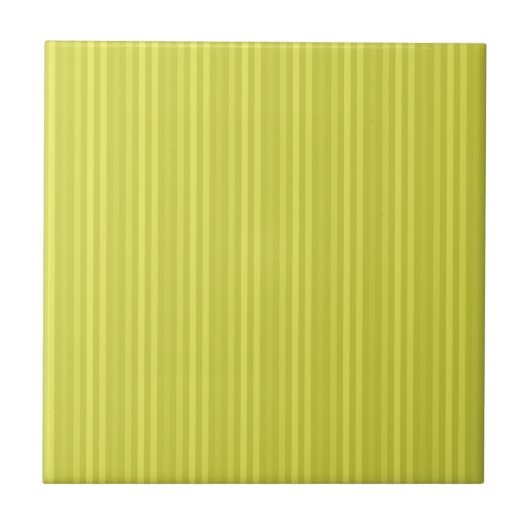 明るい黄色の縦縞模様 タイル (正面)