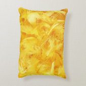 明るい黄色の羽 アクセントクッション (裏面(縦))