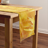 明るい黄色の羽 ショートテーブルランナー (インサイチュ)