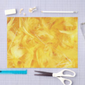 明るい黄色の羽 薄葉紙 (クラフト)