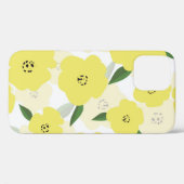 明るい黄色の花が背中にある継ぎ目のない模様 Case-Mate iPhoneケース (裏面 (横))