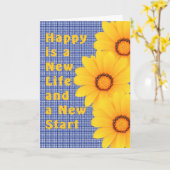 明るい黄色の花を持つ定年カード カード (黄色い花)