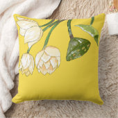 明るい黄色の蓮の花シードポッドシンプル クッション (ブランケット)