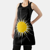 明るい黄色の輝く太陽 エプロン (インサイチュ)