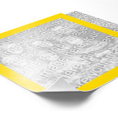 明るい黄色の金ゴールドフレーム写真 フォトプリント            (角)