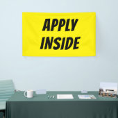 明るい黄色のAPPLY INSIDEバナー – High-Vis 横断幕 (トレードショー)