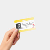 明るい黄色のIDカードをフェード（横） バッジ (手持ち)