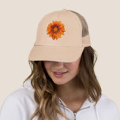 明るい黄色オレンジグラデーションの花の切り抜き キャップ (インサイチュ)