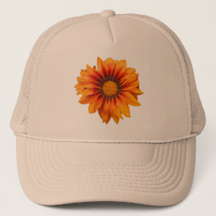 明るい黄色オレンジグラデーションの花の切り抜き キャップ