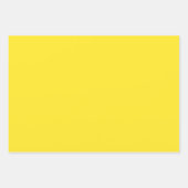 明るい黄色無地のの贈り物 ラッピングペーパーシート (正面3)