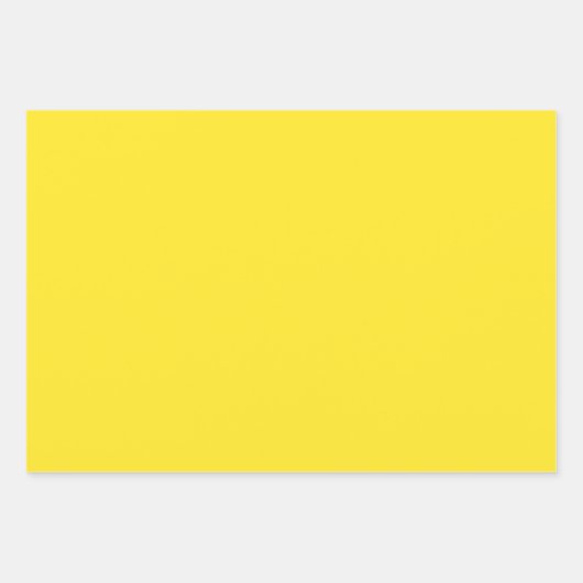 明るい黄色無地のの贈り物 ラッピングペーパーシート (正面3)