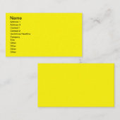 明るい黄色 名刺 (正面/裏面)