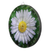明るい黄色 – 白デイジー ダーツボード (正面右)