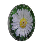 明るい黄色 – 白デイジー ダーツボード (正面左)