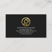 明るい黒の停電電気配線 名刺 (裏面)