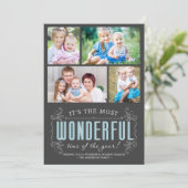 明るい黒板ホリデー4 – フォトフラットカード シーズンカード (スタンド正面)