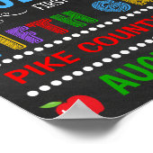 明るい黒板五等標識の最初の日 ポスター (角)