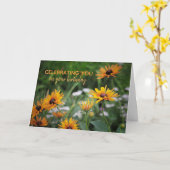 明るい黒目のスーザン(ルドベキア)のバースデー・カード カード (黄色い花)