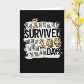 明るい100日の学おもしろい校を100日目に カード (黄色い花)