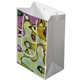 明るい2サイドデザインカラフル宝石 ミディアムペーパーバッグ (正面アングル)