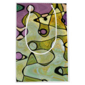 明るい2サイドデザインカラフル宝石 ミディアムペーパーバッグ (正面)