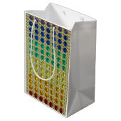 明るい2サイドデザインカラフル宝石 ミディアムペーパーバッグ (裏面アングル)