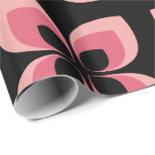 明るい2トーンのピンクの花模様 ラッピングペーパー (ロールコーナー)