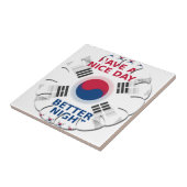 明るい「いい日を過ごす」韓国国旗のアートデザイン タイル (側面)